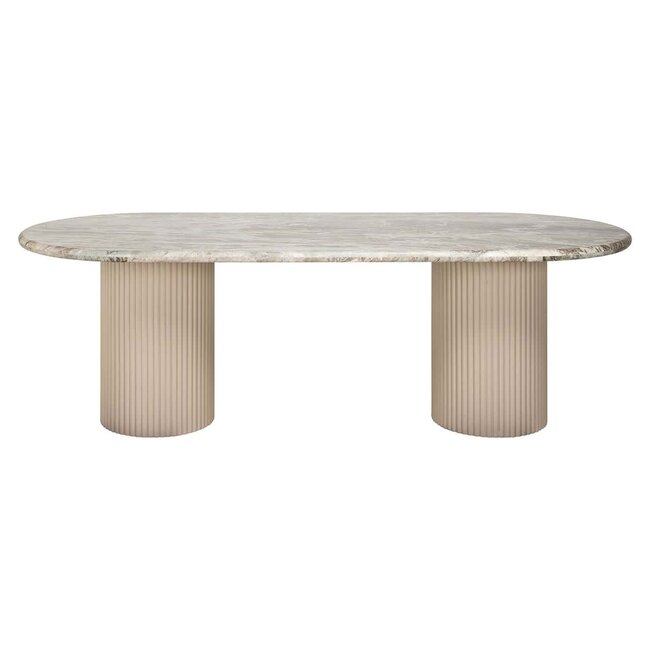 Richmond Interiors  Eettafel Coronel Beige 240 cm