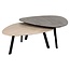 Richmond Interiors  Salontafel Spencer set van 2 travertine Beige grijs