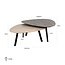 Richmond Interiors  Salontafel Spencer set van 2 travertine Beige grijs