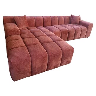 Richmond Interiors  Sofa Cube 3-zits + lounge links Fusion 92 Blush
