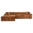 Richmond Interiors  Sofa Cube 3-zits + lounge links Be Lovely 603 Cinnamon