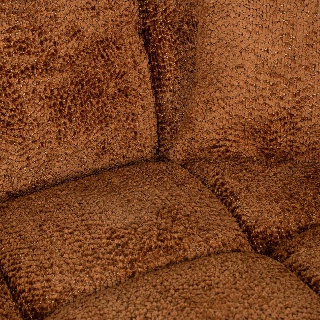Richmond Interiors  Sofa Cube 3-zits + lounge links Be Lovely 603 Cinnamon