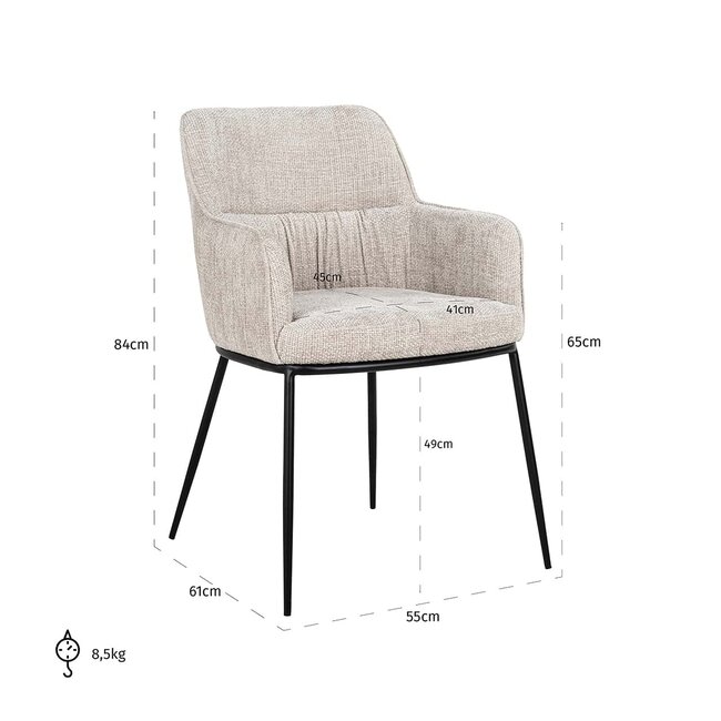 Richmond Interiors  Stoel Bella Renegade Natural 01