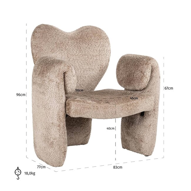 Richmond Interiors  Fauteuil Didi Sheep 01 nature