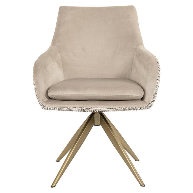 Richmond Interiors  Draaifauteuil Lisonne be trendy nature / khaki velvet