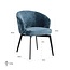 Richmond Interiors  Stoel Amphara blue chenille