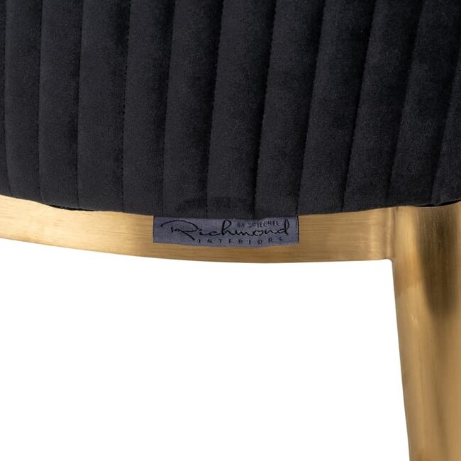 Richmond Interiors  Stoel Breeze Antracite velvet / brushed Goud