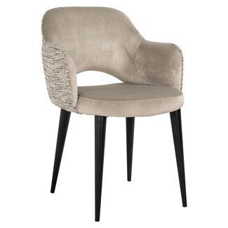 Richmond Interiors  Arm chair Giovanna trendy nature/quartz khaki