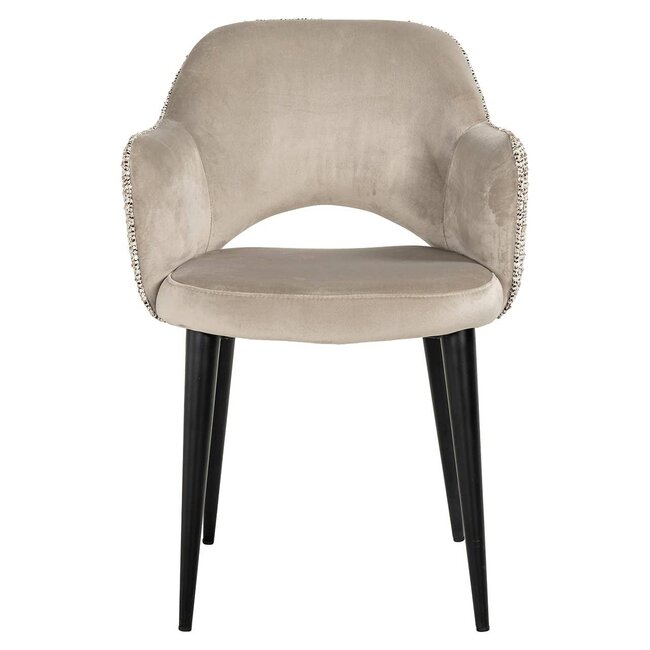 Richmond Interiors  Arm chair Giovanna trendy nature/quartz khaki