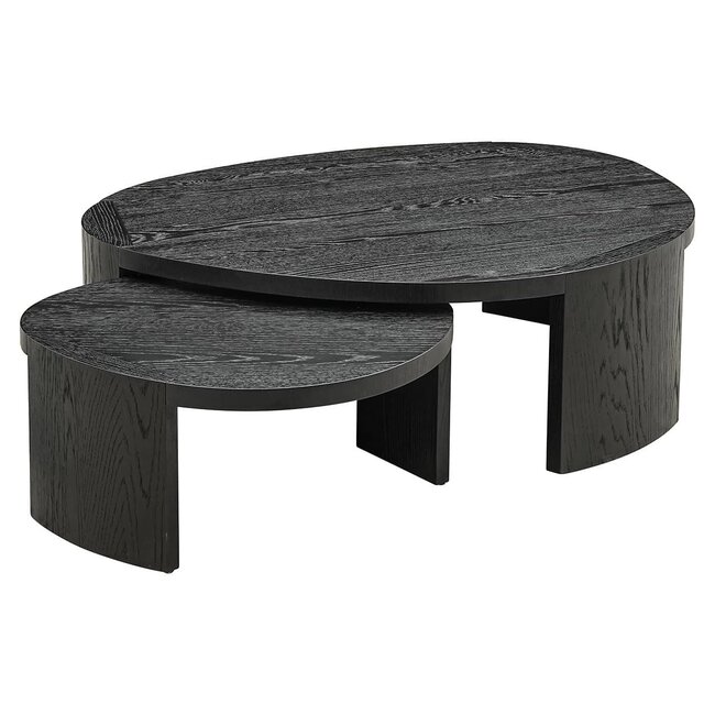 Richmond Interiors  Salontafel Navarino set van 2 Dark coffee