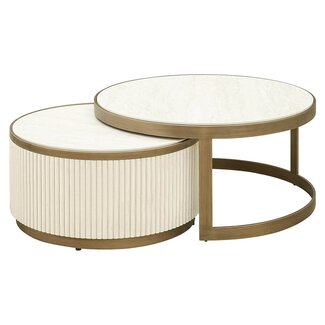 Richmond Interiors  Salontafel Tivoli set van 2 Wit