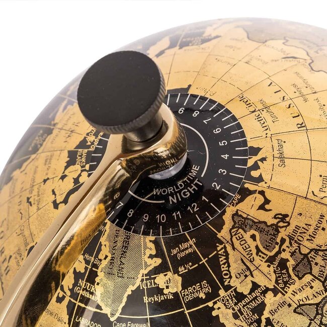 Richmond Interiors  Deco object wereldbol Jilly Zwart