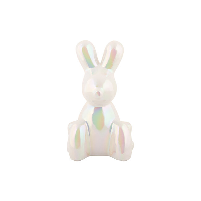 Present Time Ornament Balloon Bunny wit parelmoer