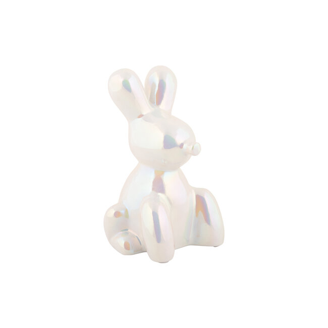 Present Time Ornament Balloon Bunny wit parelmoer