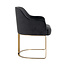 Richmond Interiors  Stoel Hadley antraciet velvet / brushed Goud