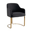 Richmond Interiors  Stoel Hadley antraciet velvet / brushed Goud