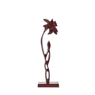 Light en Living Ornament op voet 12x7,5x40 cm DAFFODIL glans bordeaux