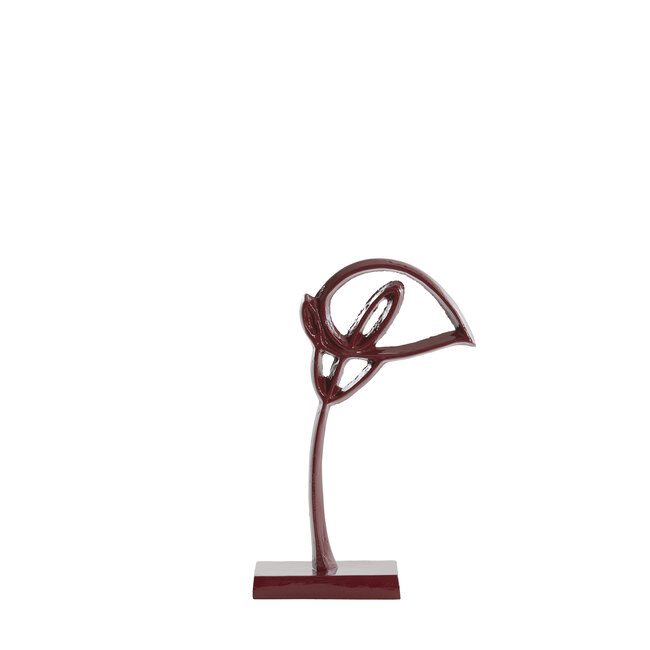 Light en Living Ornament op voet 15x7,5x29 cm CALLA glans bordeaux