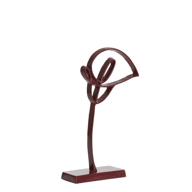 Light en Living Ornament op voet 19x8x38 cm CALLA  glans bordeaux
