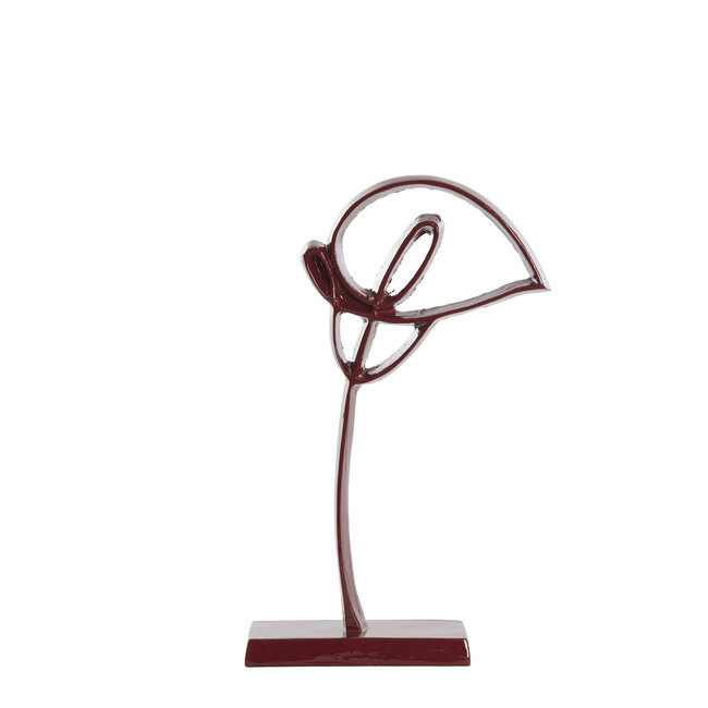 Light en Living Ornament op voet 19x8x38 cm CALLA  glans bordeaux