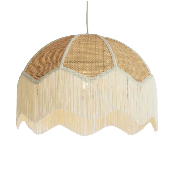 Light en Living Hanglamp Ø50x38 cm MALACIA raffia  naturel+crème