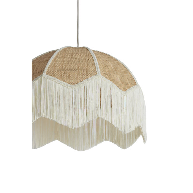 Light en Living Hanglamp Ø50x38 cm MALACIA raffia  naturel+crème