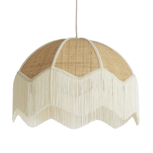 Light en Living Hanglamp Ø50x38 cm MALACIA raffia  naturel+crème