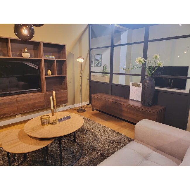 WoonMax TV wandmeubel Blackburn maat M - Diverse elementen en kleuren