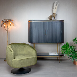 Tower Living Fauteuil Barga - groen velvet showroommodel
