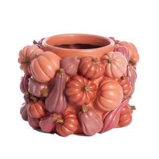 Light en Living Vaas deco Ø28x18 cm PUMPKIN rood Light en Living Vaas deco Ø28x18 cm PUMPKIN rood