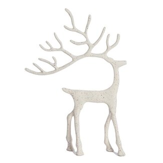 Light en Living Ornament 27.5x7x39 cm DEER wit+grijs
