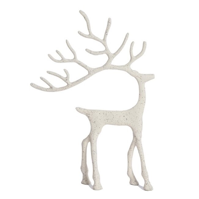 Light en Living Ornament 27.5x7x39 cm DEER wit+grijs