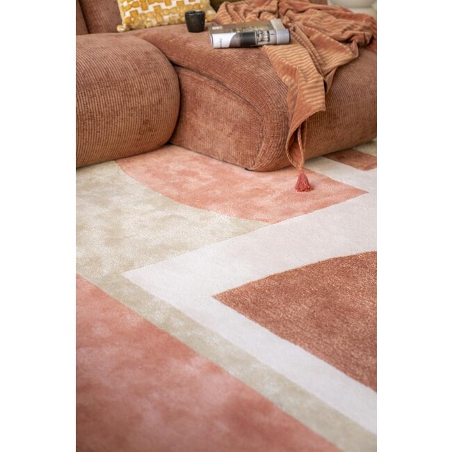 By Boo Vloerkleed Kazi 190x290 cm - terracotta