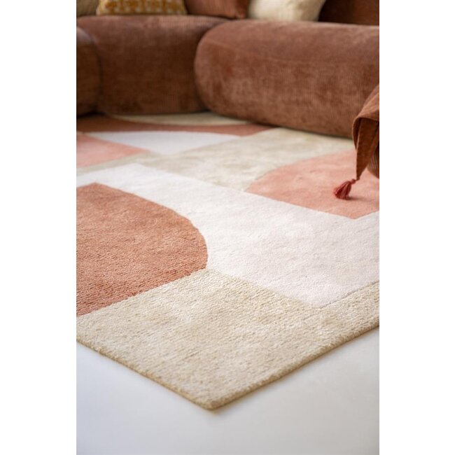 By Boo Vloerkleed Kazi 190x290 cm - terracotta