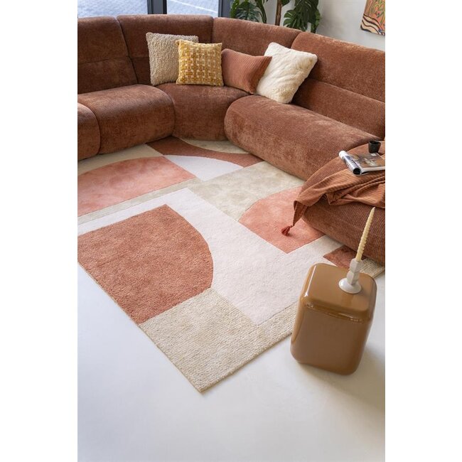 By Boo Vloerkleed Kazi 190x290 cm - terracotta