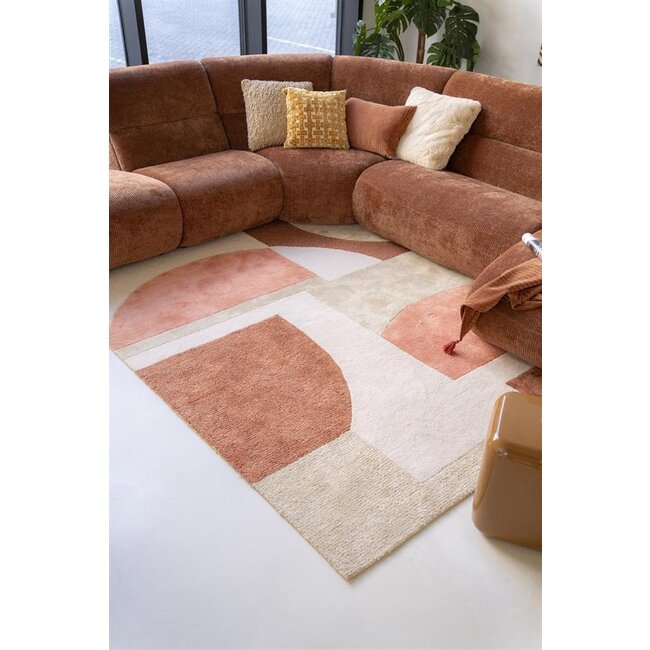 By Boo Vloerkleed Kazi 190x290 cm - terracotta