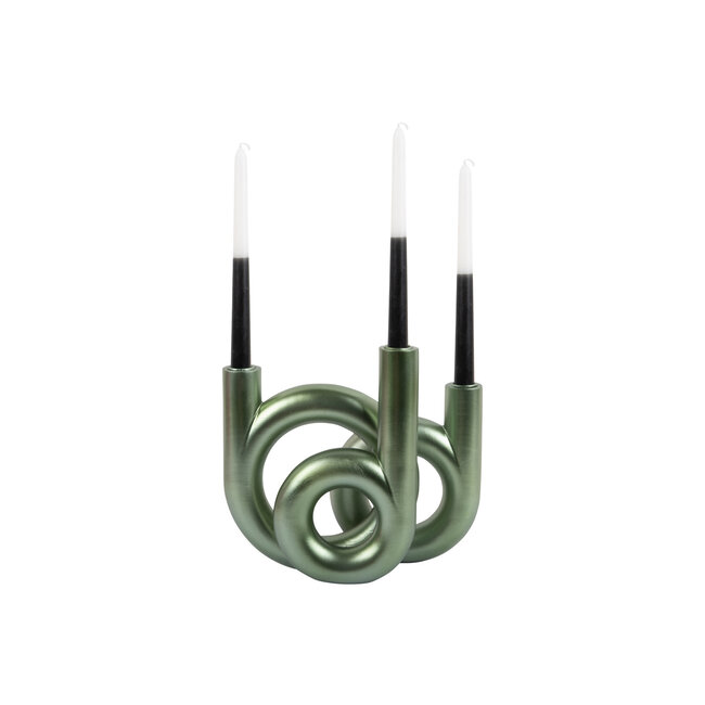 Present Time Kandelaar Rings medium - Metallic Jungle groen