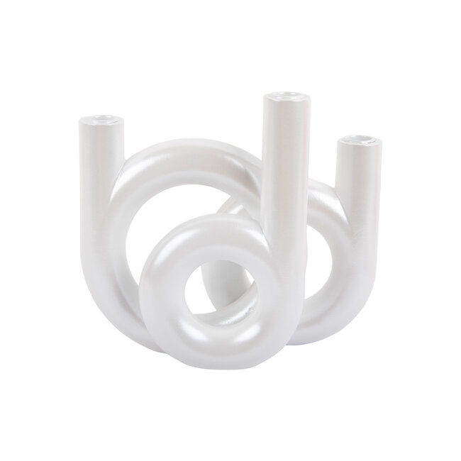 Present Time Kandelaar Rings medium - Metallic Wit