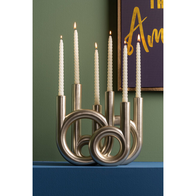 Present Time Kandelaar Rings groot - Metallic Goud