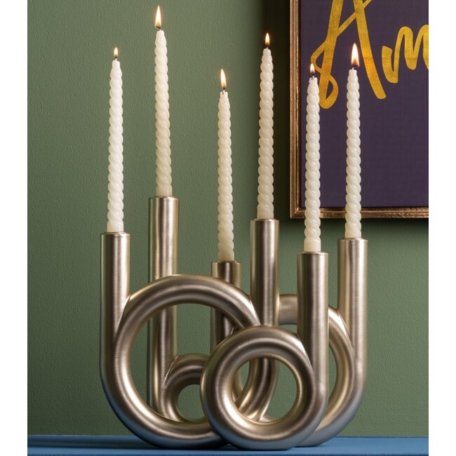 Present Time Kandelaar Rings groot - Metallic Goud