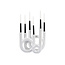 Present Time Kandelaar Rings groot - Metallic Wit