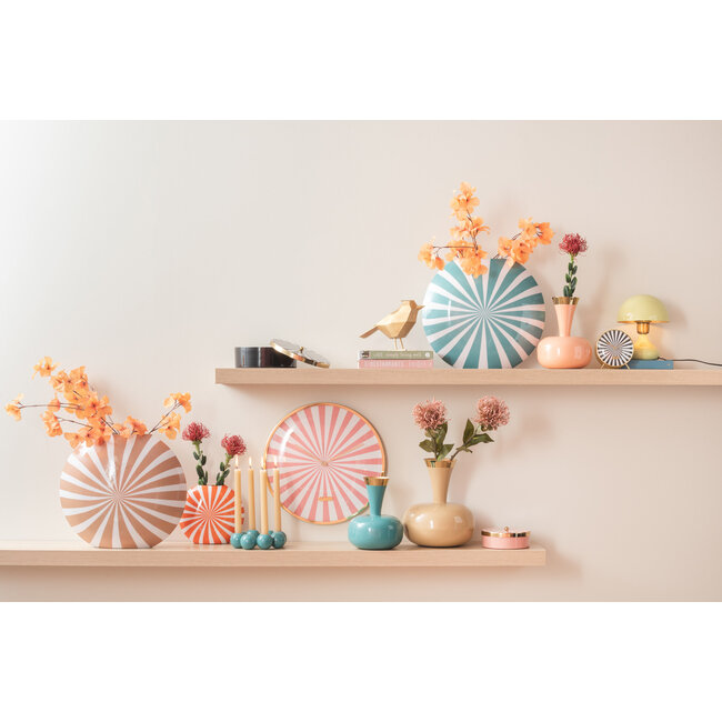 Present Time Vaas Candy Swirl zacht bruin - wit groot