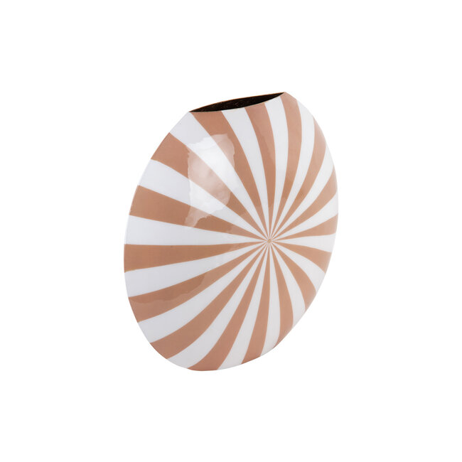 Present Time Vaas Candy Swirl zacht bruin - wit groot