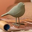Present Time Ornament Statue Knitted Bird groen