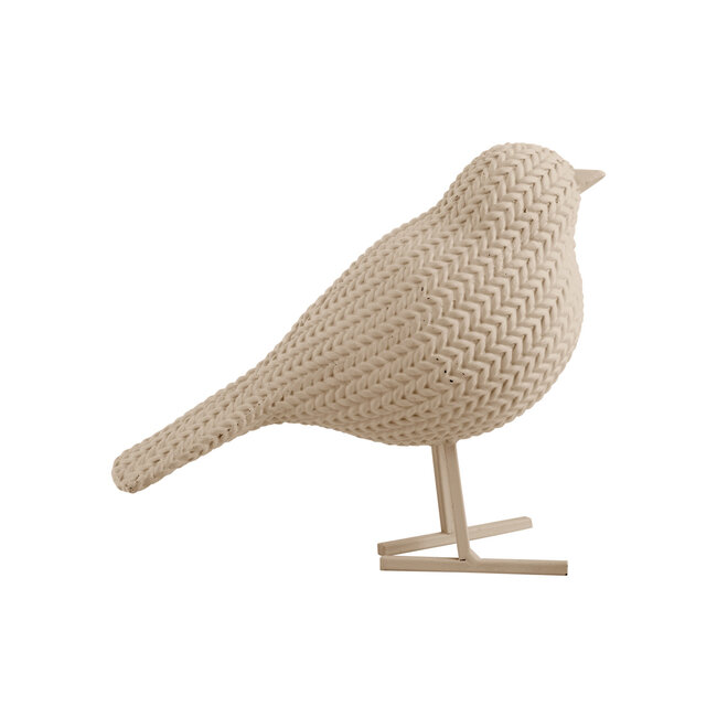 Present Time Ornament Statue Knitted zacht bruin