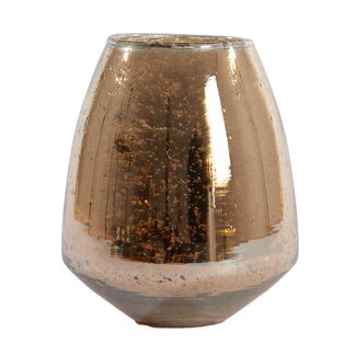 Light en Living Vaas Ø18x21,5 cm FIRA glas steenslag zilver+goud
