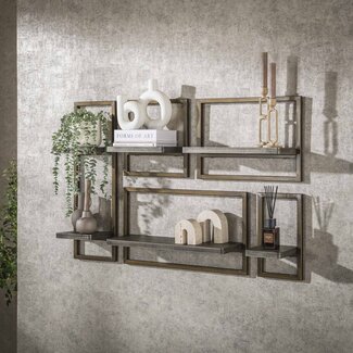 WoonStijl Wandschap set van 5 Ferro