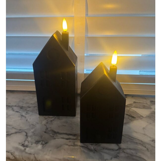 Countryfield Huis kaars LED Lyon L zwart