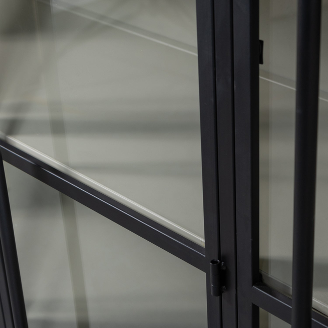 Woood Exhibit vitrinekast XL metaal zwart