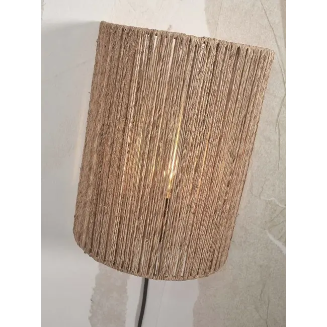 Good&Mojo Wandlamp Iguazu halfrond 22cm naturel